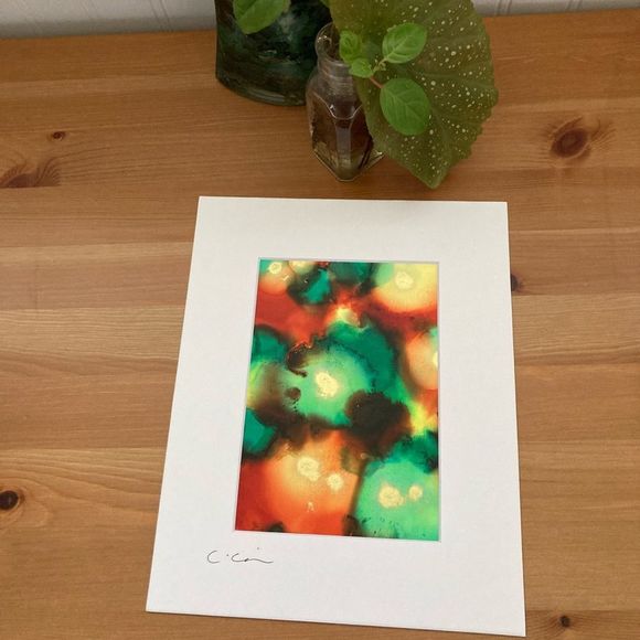 Artisan Other - New Original Signed Artwork Alcohol Ink on Paper